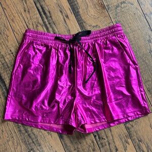 Shimmering Pink Athletic Shorts for Women